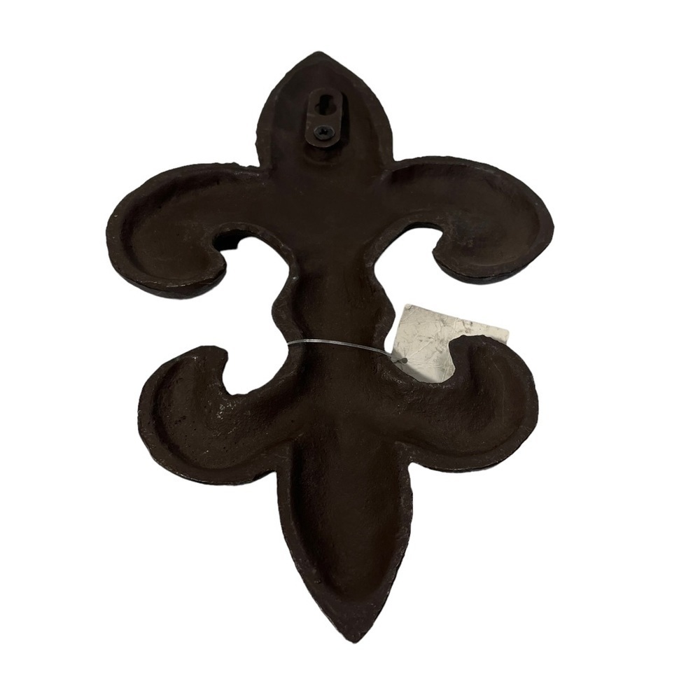 Dark Brown Fleur-De-Lis Metal Wall Decor‎ 10” H Lot of 2 - Picture 4 of 8